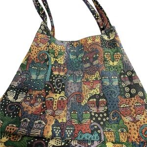 Laurel Burch Woven Cat Tote